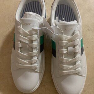 J.Crew Factory Road Trip Sneakers with Stripes - Navy & Clover